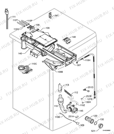 Взрыв-схема стиральной машины Aeg Electrolux L76859 - Схема узла Hydraulic System 272